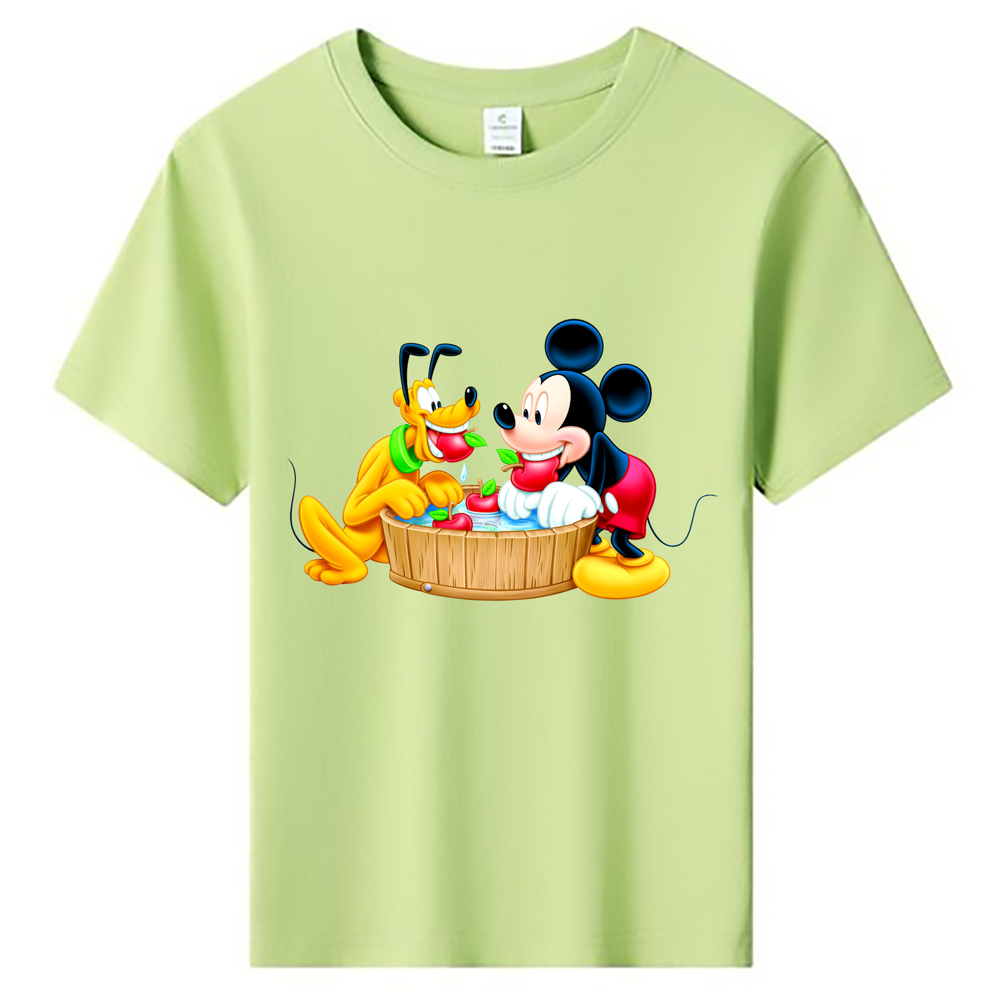 ミッキーマウス Mickey Mouse 綿100％キッズTシャツ（フロントプリント）